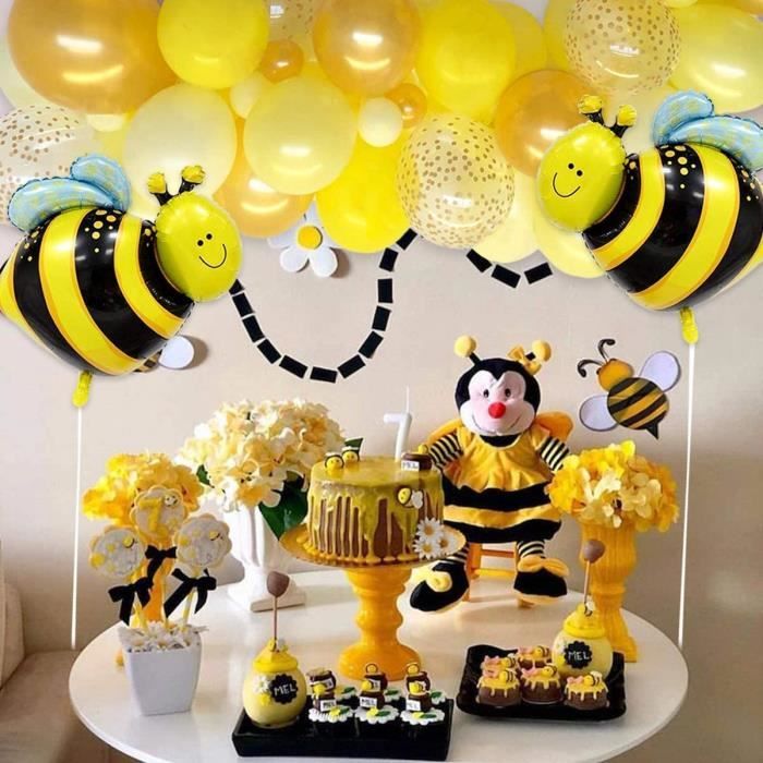 Ballons à pois en forme d'abeille, fournitures de décoration pour fête d' anniversaire, fête prénatale - AliExpress