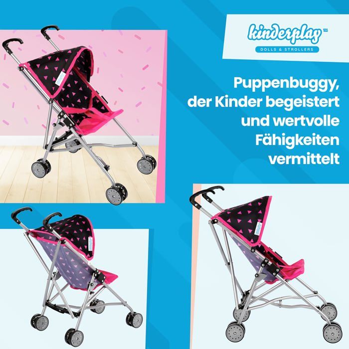 Poussette légère de voyage pliable avec dossier réglable - Gris - 79.90 Poussette légère de voyage pliable avec dossier réglable - Gris - 79.90