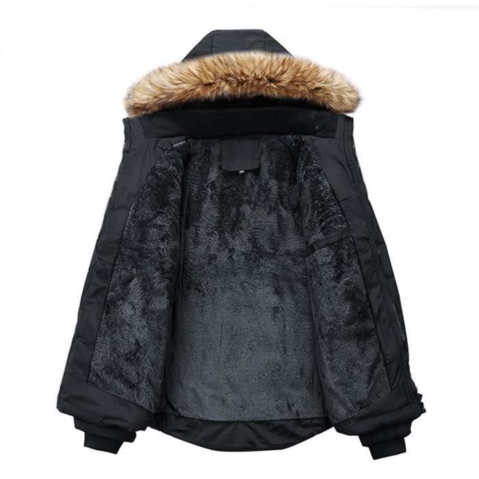 Homme Manteau Épaissie Chaud Pardessus Matelassée Grande Taille
