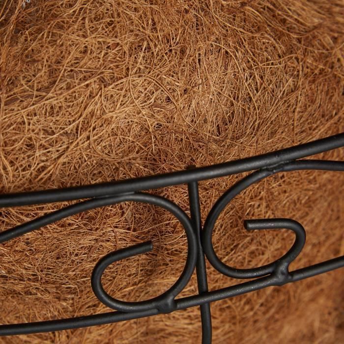 Relaxdays Lot De 3 Corbeilles Suspendues En Coco - Paniers De 35 Cm Avec Chaînette Pour Plantes - Style Georgien Élégant