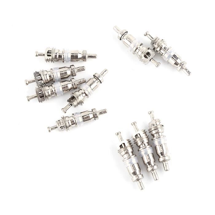 Lot De 10 Noyaux De Valve Climatisation Voiture R134A - Aiguilles Haute Pression Résistantes