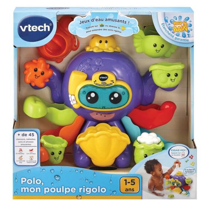 Jouet de Bain interactif VTECH BABY - Polo, Mon Poulpe Rigolo - Multicolore  - Pour Bébé de 1 à 5 ans - Cdiscount Puériculture & Eveil bébé