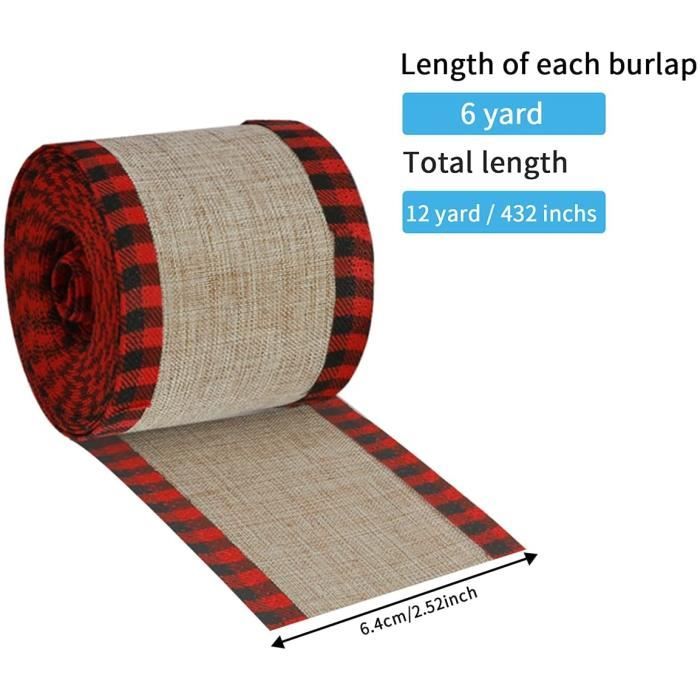 Lot De 4 Rubans En Dentelle Burlap (jute) - Longueurs 118 Et 196,8 Pouces, Largeurs 1,5 à 1,9 Pouces, Pour Déco Et Artisanat