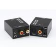 Convertisseur Numérique-Analogique Audio Adaptateur avec Câble Audio Optique | DAC Toslink Coaxial Optique vers RCA L/R Audio St-3