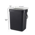 Composteur de cuisine EJ.life 3L avec couvercle pour compostage - Blanc-3
