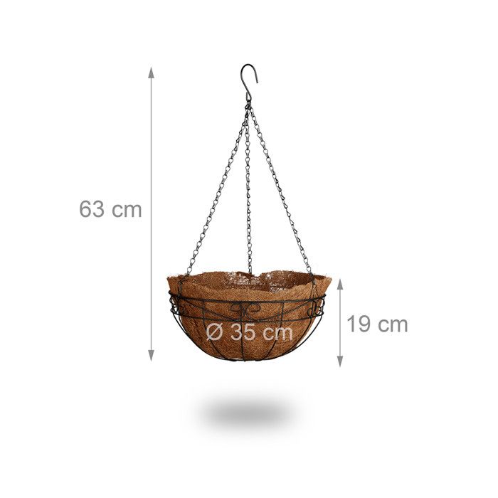 Acheter Lot De 3 Suspensions Pour Plantes En Rotin