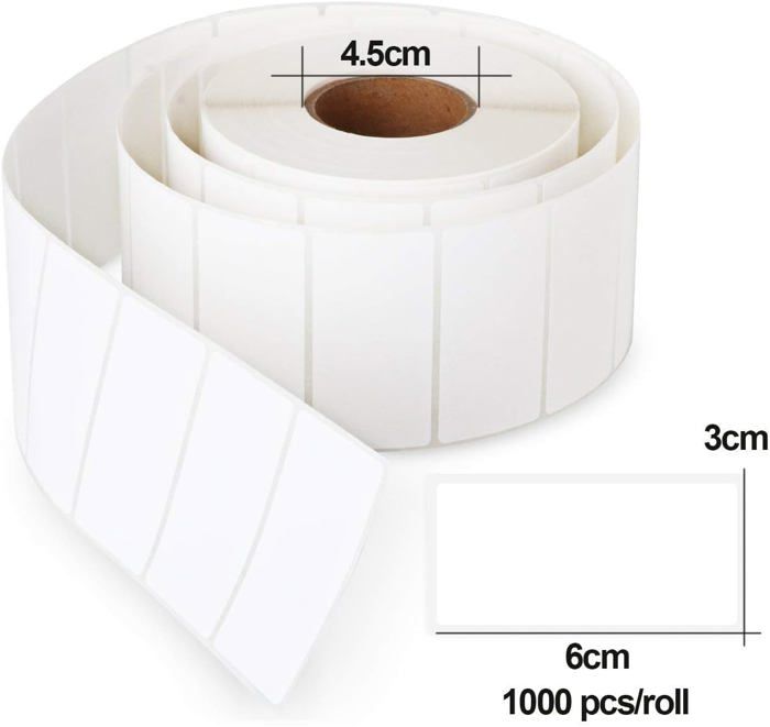 RAYLU PAPER Étiquettes auto adhésives blanches à imprimer, autocollants
