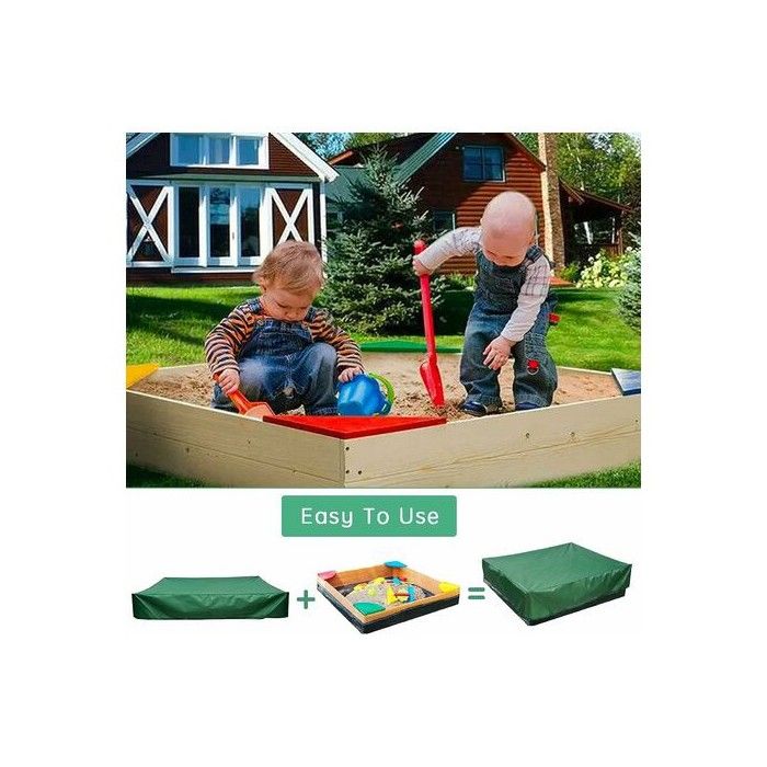 Bâche protection bac à sable 120x120cm - Étanche avec UV protection 70