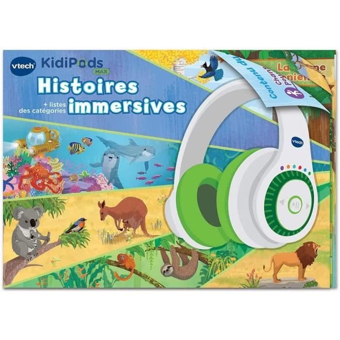 Casque audio interactif pour enfants - VTECH - Kidi Audio Max - Réglage du  volume sonore - Livret imagé inclus - Cdiscount Jeux - Jouets