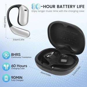 Casque Traducteur Instantané DUSONLAP Ki - Traduction Temps Réel 164 Langues, écouteurs Laiteux, Appli 'Ear Dance' - 9