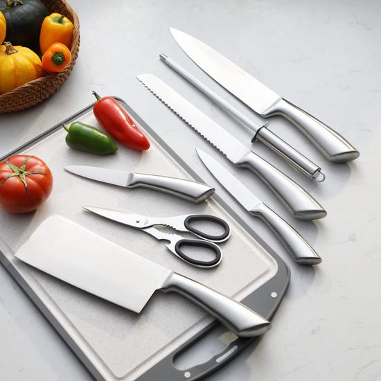 Organisateur Couteaux Tiroir Retoo - Gris - 39.5x13.7x7.3cm - Pour 12 à 18 Couteaux - Antidérapant