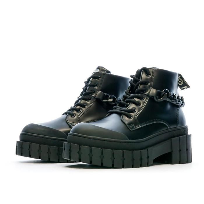 Bottines Noires Femme Taille 39 - Occasion Très Bon état, Style Bottillon En Simili Cuir