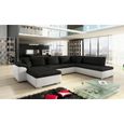 Canape D Angle Convertible En U Alta V Noir Et Blanc Angle