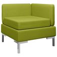 9955OCTOFOU•SALON|CANAPE - SOFA - DIVAN Canapé d'angle sectionnel avec coussin Tissu Vert LPH:65 x 65 x 65 cm MEUBLE SIEGE Séjour Dé-0