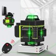 Niveau Laser TEMPSA 16 Lignes Vert Automatique 360 degrés avec Télécommande et Support mural-0