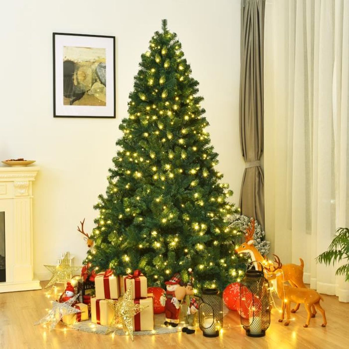 Sapin De Noel Artificiel Blanc Avec Led - Get Images One