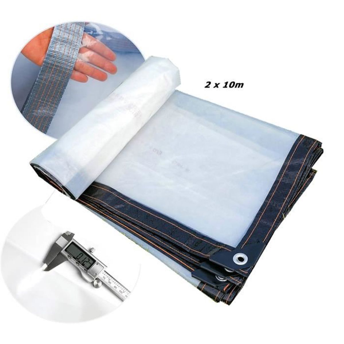 Rideau Extérieur Imperméable Sur Mesure - Pour Pergola, Véranda, Terrasse, Coupe-vent Et Isolation Thermique