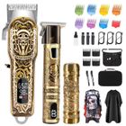 QVIIDBVB Tondeuse Cheveux Homme Professionnelle, 3 En 1 Tondeuse Barbe Sans Fil pour Rasoir Électrique avec Écran LCD Tondeuse à Cheveux