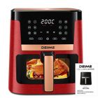 BALITTA Friteuse à air sans huile - DEIME - Air fryer 7L - 12 programmes - 1800W - Écran Tactile LED - Fenêtre Transparente（Rouge mat）