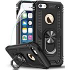 CHICHENG Coque Apple iPhone SE2016 iPhone 5 5S avec Anneau Support Double Couche Renforcée Défense TPU Silicone Antichoc Armu N