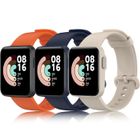 LECMACY Bracelets pour Mi Watch Lite Ivoire Bleu Orange - Bracelet Compatible Xiaomi Mi Lite Bracelet Rechange Silicone Sport Femmes Hommes