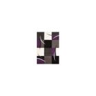 UNAMOURDETAPIS tapis salle à manger 200x290 tissé violet rectangle motif géométrique DIAVIRGULE
