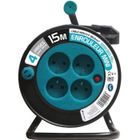 Enrouleur ménager ZENITECH 15m 3G1 mm² - Bleu