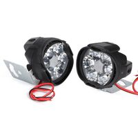Yctze Projecteur, 2 pièces 6 LED 1200LM Spot antibrouillard phare de moto universel étanche avant lampe frontale 12V