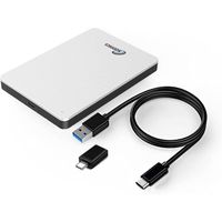 Sonnics 500GB Type C USB 3.1 Externes Portable Durs Disques pour Fenêtres PC,Mac,Smart TV,Xbox One/Série X & PS4 /PS5,Argent