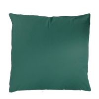 Coussin déhoussable uni en coton - vert fonc - 40 x 40 cm