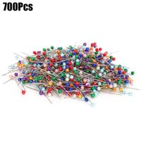 800 Épingles à Coudre Tête Ronde Plastique Couleurs Assorties - Outil Marquage Couture Bijoux