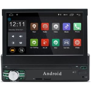 GPS AUTO Android 6.0 Flip Out 1Din Autoradio Stéréo 7 Pouce