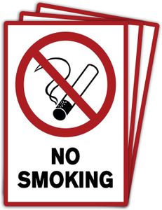 CLÔTURE - GRILLAGE Lot De 3 Panneaux « No Smoking/Fumer » - 20 X 30 Cm Panneau De Mousse Rigide En Pvc Solide De 3 Mm Avec Protection Uv[u1931]