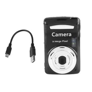 CAMÉSCOPE NUMÉRIQUE Noir-Appareil photo numérique Portable Ultra 16MP 