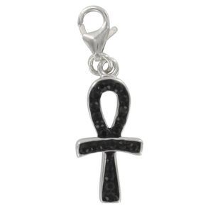 Pendentif Croix égyptienne En Argent Massif 925 Rhodié - Dolly-Bijoux, 15mm, Neuf Avec étiquettes