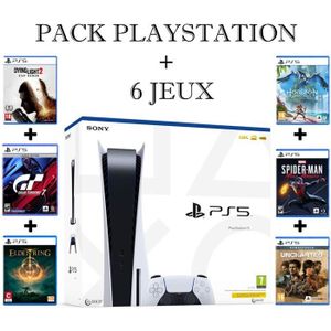 CONSOLE PLAYSTATION 5 PACK PLAYSTATION 5 + 6 JEUX