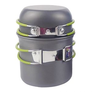 Kit de Casseroles de Camping, 7 Pcs Cuisine de Camping en Acier Inoxydable Pliable pour 1