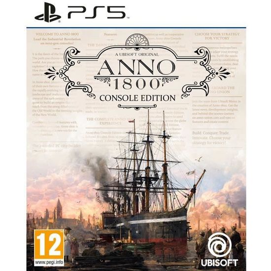 Jeu de gestion ANNO 1800 - UBISOFT - Edition console PS5 - Version boîte - PEGI 12+ - Mode en ligne