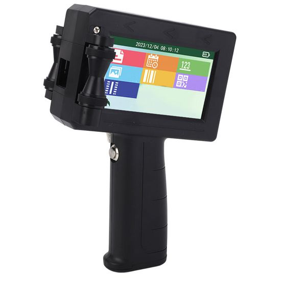 Imprimante à Jet D'Encre Portable Avec Écran Tactile LED 4,3 Pouces - Pistolet De Marquage 12,7mm Précis Pour Carton, Plastique & Bois (Prise UE)