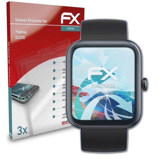 AtFoliX Protector De Pantalla Compatible Con Huawei Band 8, Película Protectora De Pantalla Ultra Transparente Y Flexible FX (3X