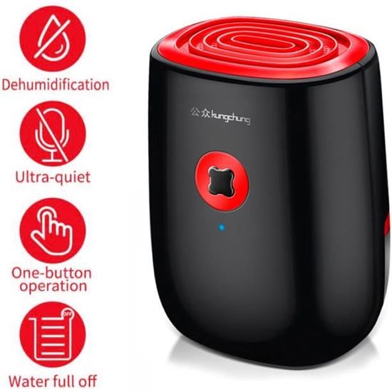 Déshumidificateur d'air électrique portable 800ml absorbeur d'humidité  ultra silencieux pour cuisine chambre - Cdiscount Bricolage