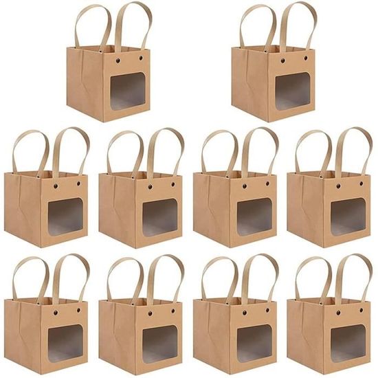 30 Boîtes Dragées Kraft Cœur Mariage - 5,5x5,5x5,5 Cm - Boîtes Cadeaux Vides à Personnaliser