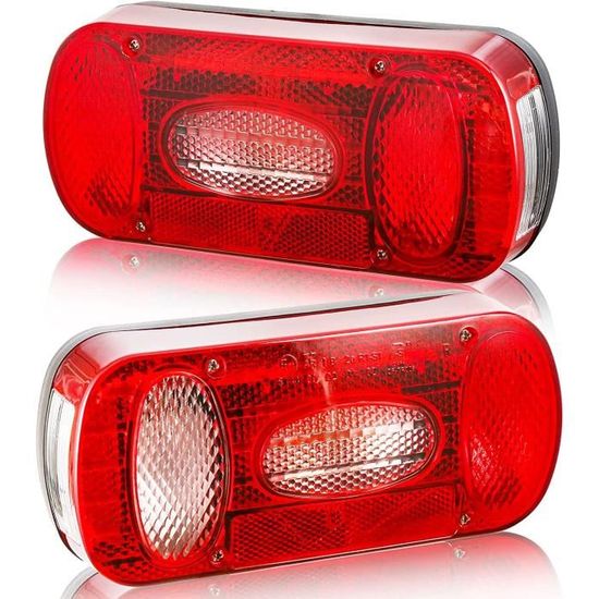 2 Feux LED D'éclairage De Plaque D'immatriculation 12V/24V - Homologué E, étanche - Pour Remorque, Camion, Voiture