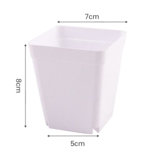 Lot De 10 Pots Carrés 7L Pour Plantes - Plastique Recyclé, Drainage Efficace, Intérieur/extérieur