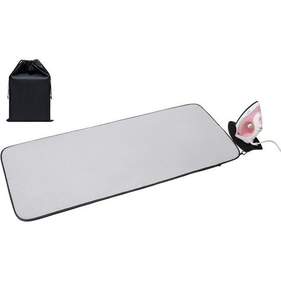 Tapis De Repassage Portable JAWUZ 45x85 Cm - Revêtement Silicone, Pliable, Résiste à 250°C Alternative Planche à Repasser Voyage