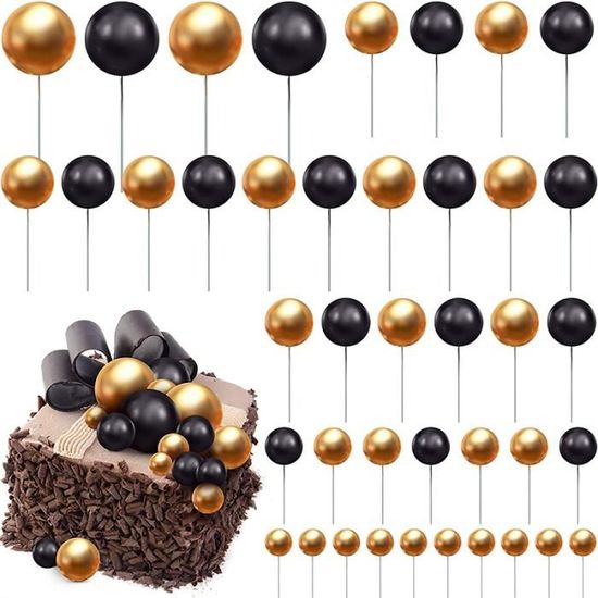 8 Inserts Boules à Facettes Disco + Carte Joyeux Anniversaire - Décoration Gâteau Argentée Festive