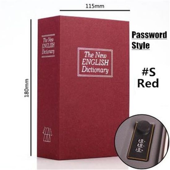 Coffre Fort Secret Retoo - Cachette En Forme De Livre Avec Clé | Pour Argent, Bijoux, Documents | 24x15.5x5.5cm