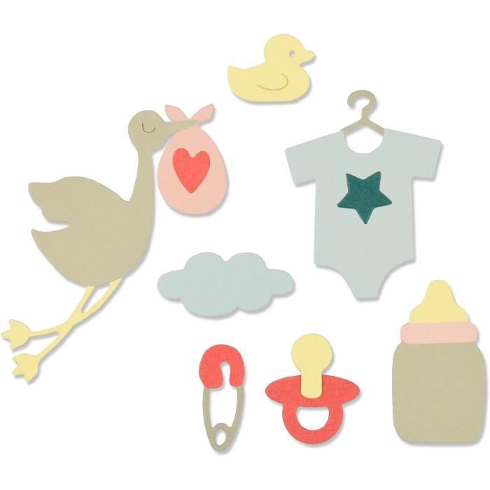 Sizzix 661749 Fustelle Thinlits-Uccello Canterino Par Debi Potter, Acciaio, Multicolore, 23.8x10.1x0.2 cm