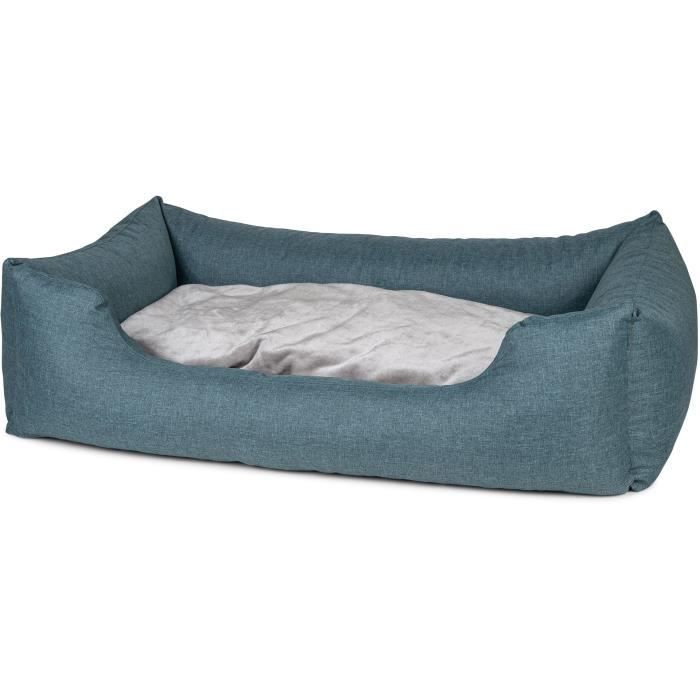 VADIGRAN Panier carré Ares - 120 cm - Turquoise - Pour chien