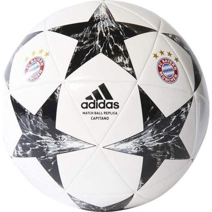Ballon Finale 17 Bayern Munich Capitano - blanc-noir-blanc cristal-gris - Taille 5